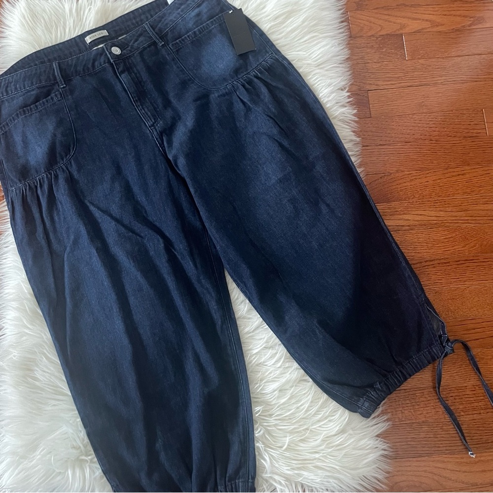 LOGO by Lori Goldstein Women's blue drawstring Jeans